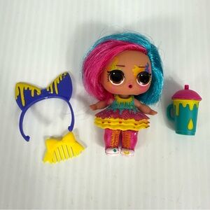 LOL Surprise Splatters Doll Hair Goals From Makeover Series MGA Pink Teal Hair